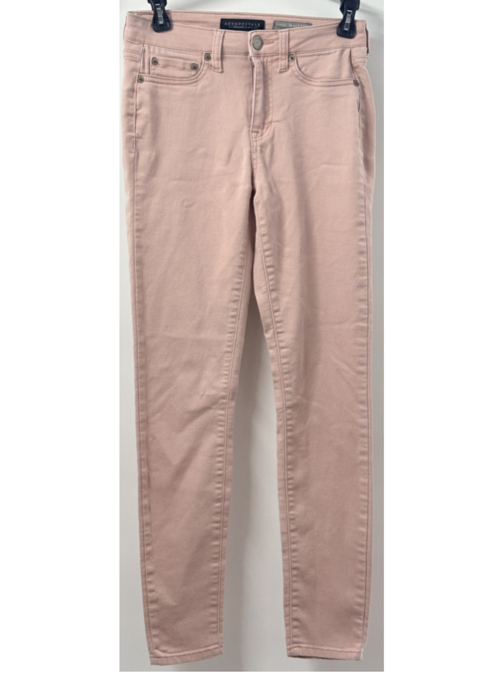 Aeropostale High Waisted Jeggings 00 Pink Stretch Skinny Y2K Preppy Coquette
